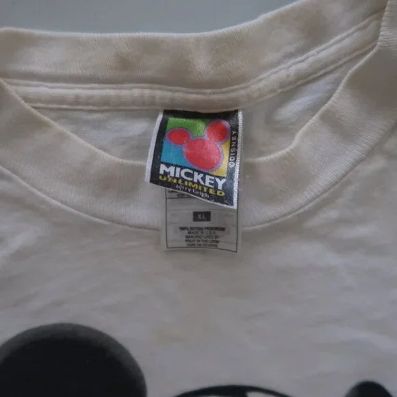 Vintage Mickey Mouse Heart Shirt XL Single Stitch Mickey Unlimited MADE IN USA - Picture 11 of 15